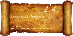 Losonczi Andrea névjegykártya